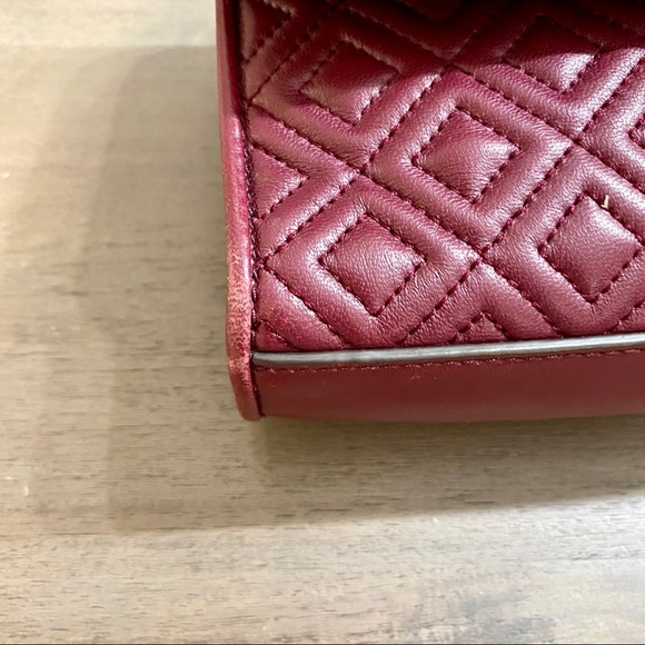 Tory Burch Fleming Garnet Convertible Shoulder Bag - Picture 11 of 16